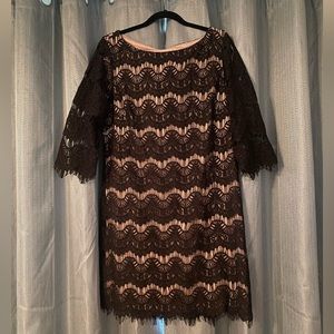 Jessica Howard Black Lace Dress Size 16